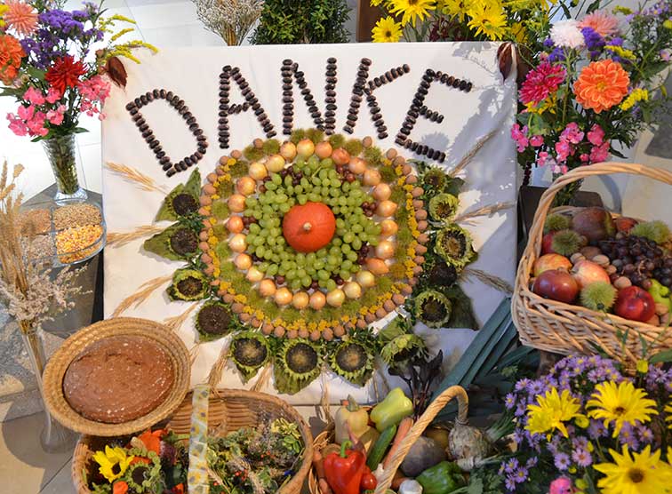 Erntedank, Dekoration